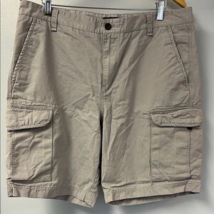 Chaps Grey Cargo Shorts Relaxed Fit Cotton Blend